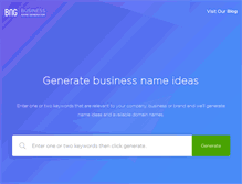 Tablet Screenshot of businessnamegenerator.com